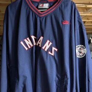 Nike Navy Cleveland Indians Embroidered Patch Jacket - Cooperstown Collection XL